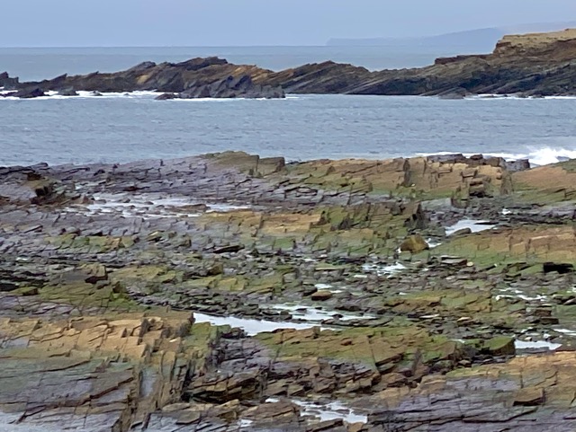 Sea stained rocks