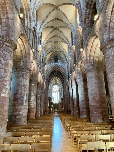 The cathedral in Kirkwall has a different ceiling.