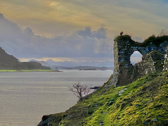 The remains of Strome Castle (circa 1470) on the opposite end of our loch