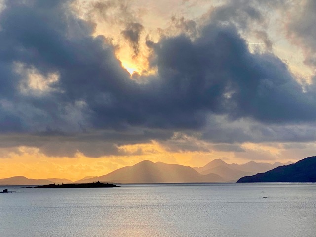 Sunset over the Isle of Skye from Ardarroch