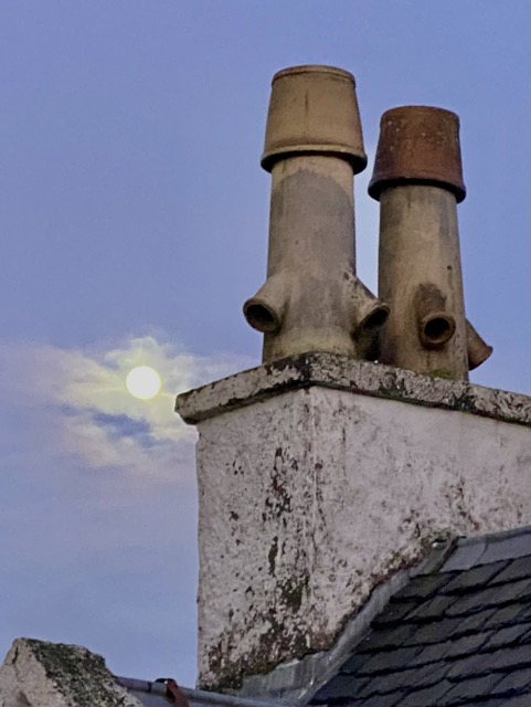 Chimneys by moonlight