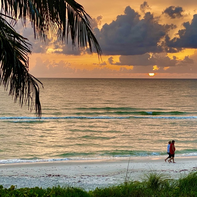 Setting sun on the gulf, Naples, Florida