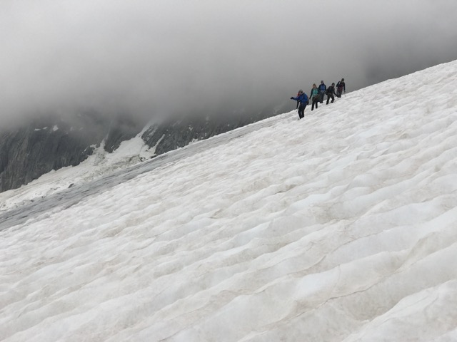 A long way down to the glacier if you slip