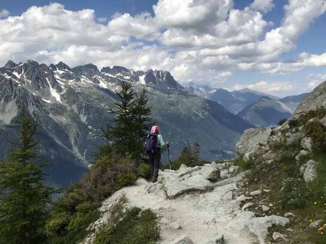 Hiking above Chamonix