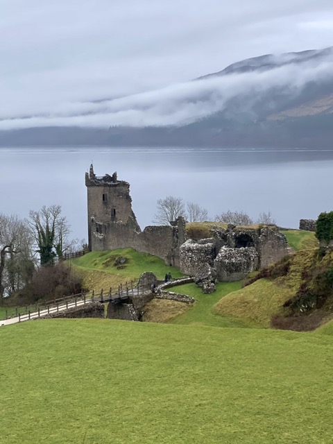 Urquhart Castle on Loch Ness with no monster in sight